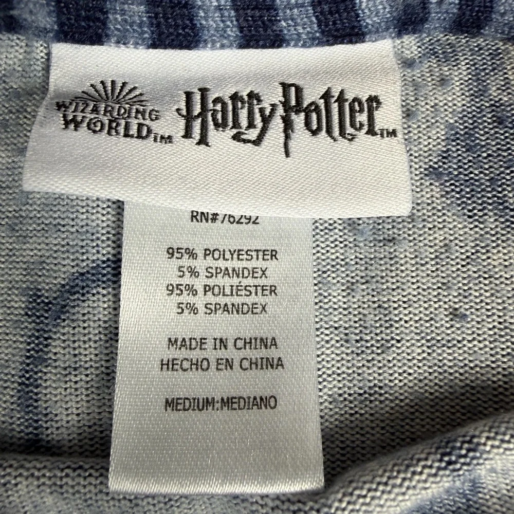 Harry Potter Wizarding World Pajama Set Womens Sz Med‎ Blue Logo Pant Lounge Set